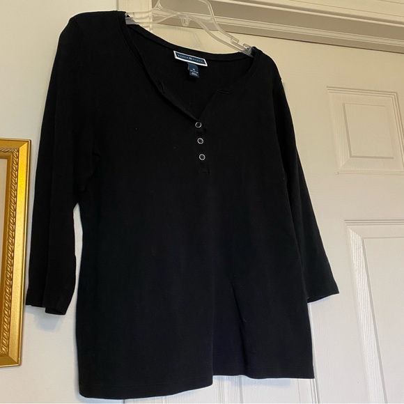 Karen Scott black size medium top - Picture 2 of 5